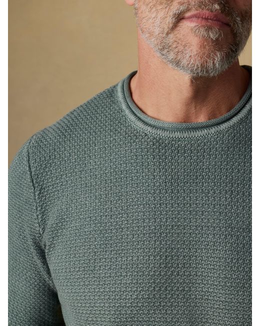 Faherty Brand Green Sunwashed Dockside Sweater for men