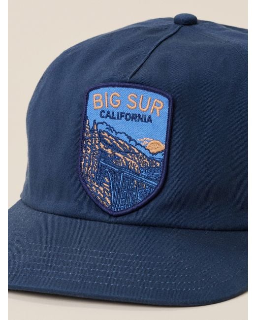 Faherty Brand Blue X Parks Project Big Sur Pinch Front Twill Hat
