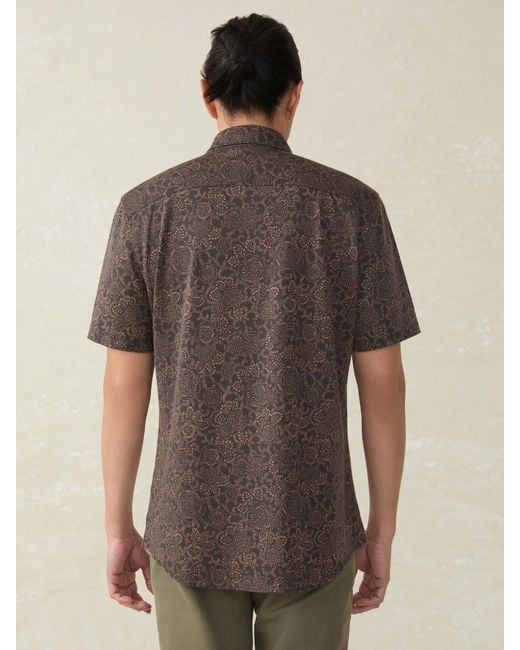 Faherty Brand Brown Short-Sleeve Hermosa Shirt for men
