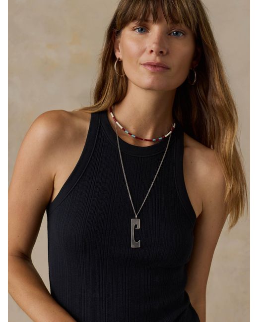 Faherty Brand Black Paradise Pointelle Tank