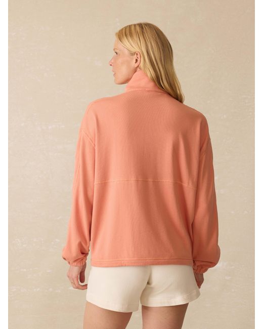 Faherty Brand Orange High Tide Terry Anorak Hoodie