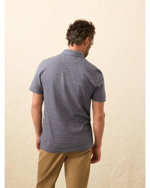 Faherty Brand Purple Sunwashed T-Shirt Polo for men