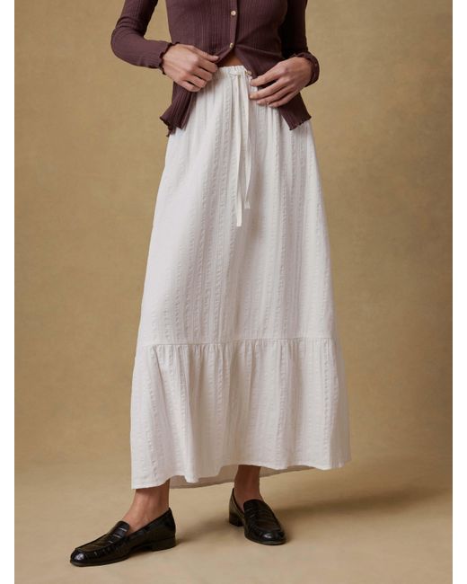 Faherty Brand Natural Dune Cotton Gauze Rees Skirt