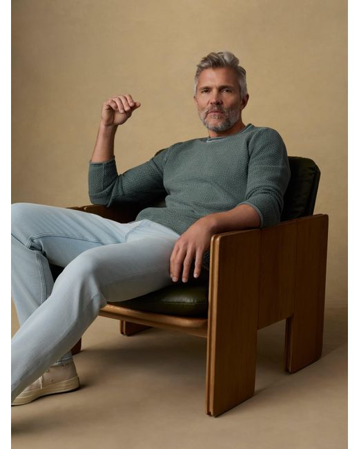 Faherty Brand Green Sunwashed Dockside Sweater for men