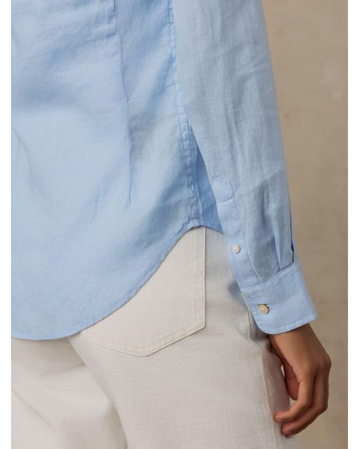 Faherty Brand Blue Laguna Linen Classic Shirt