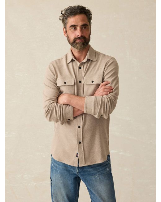 Faherty Brand Natural Faherty Legend Recycled Sweater Shirt for men