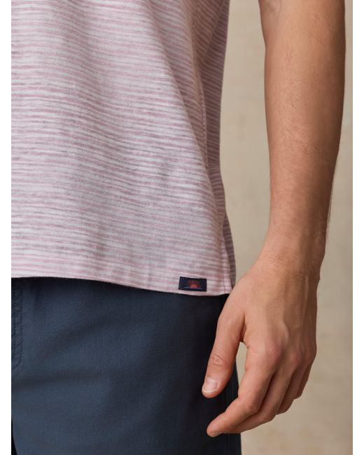 Faherty Brand Purple Short-Sleeve Breeze Polo Shirt for men