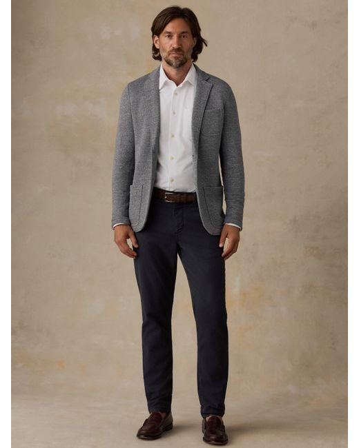 Faherty Brand Gray Inlet Knit Blazer for men
