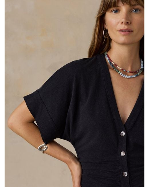 Faherty Brand Natural Cotton Hemp Maxi Dress