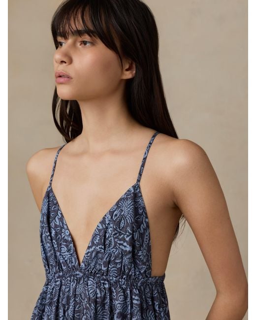 Faherty Brand Blue Voile Sadie Dress