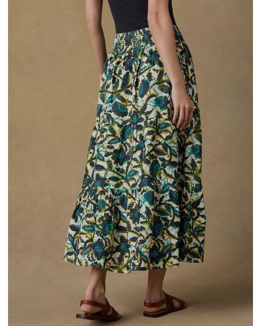 Faherty Brand Green Montecito Linen Maxi Skirt