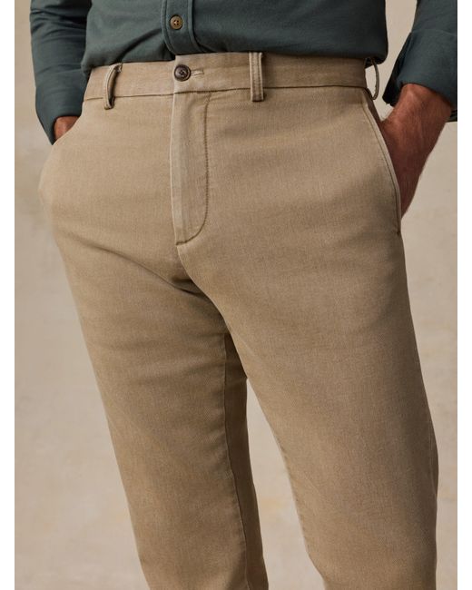 Faherty Brand Gray Stretch Terry Trouser Pants for men