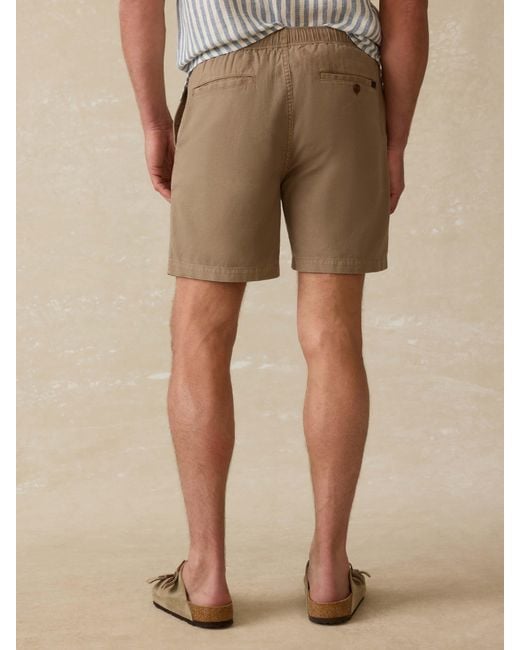 Faherty Brand Natural Essential Drawstring Short for men