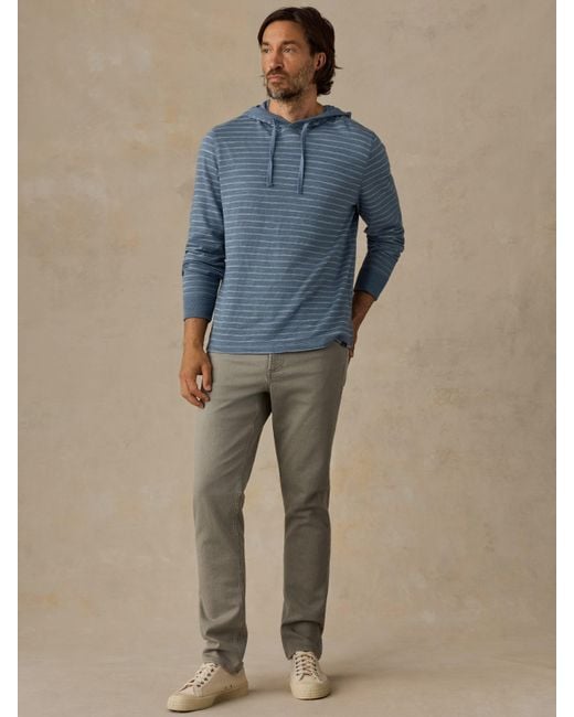 Faherty Brand Blue Stretch Terry 5-Pocket Pants for men