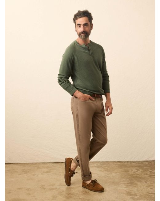 Faherty Brand Brown Movement&Trade; 5-Pocket Pants for men