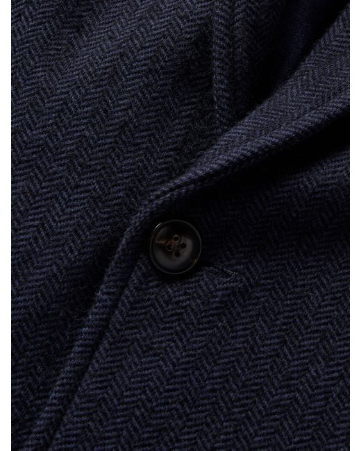 Faherty Brand Blue Inlet Knit Tweed Blazer for men