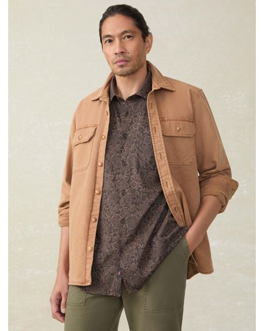Faherty Brand Brown Short-Sleeve Hermosa Shirt for men