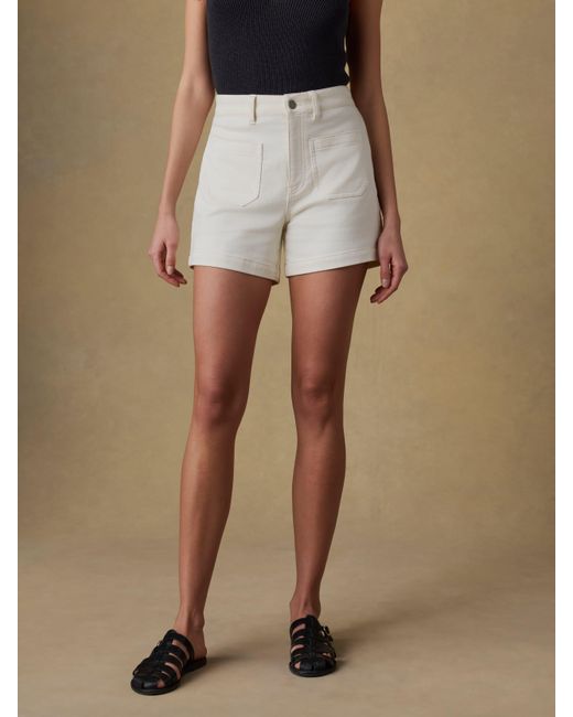 Faherty Brand Blue Stretch Terry Patch Pocket Short