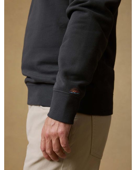 Faherty Brand Gray High Standard Fleece Crewneck T-Shirt for men