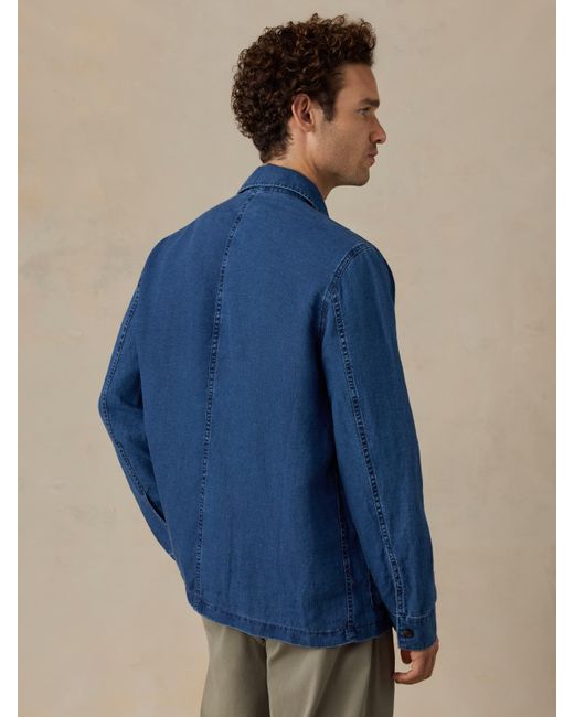 Faherty Brand Blue Studio Jacket for men
