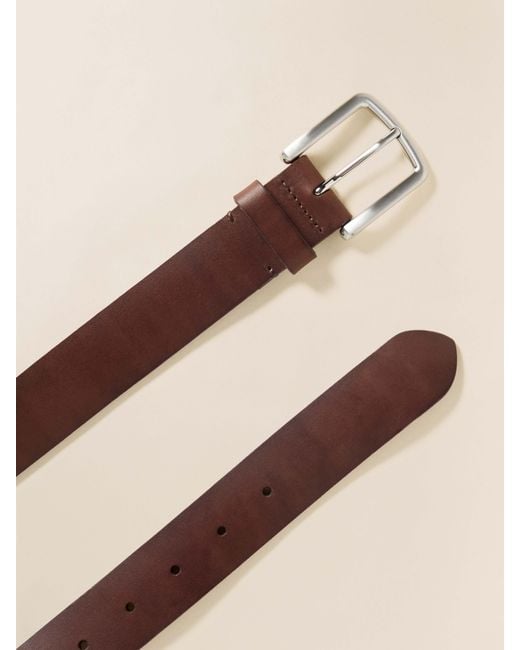 Faherty Brand Brown Leather Belt for men