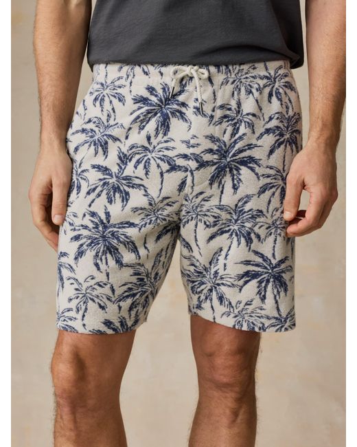 Faherty Brand Brown Cabana Towel Terry Sweatshort for men