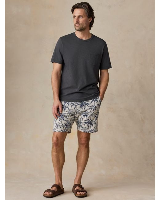 Faherty Brand Brown Cabana Towel Terry Sweatshort for men