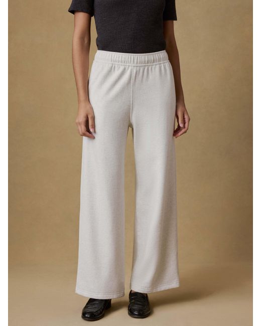 Faherty Brand Natural High Standard Fleece Wide Leg Sweatpant
