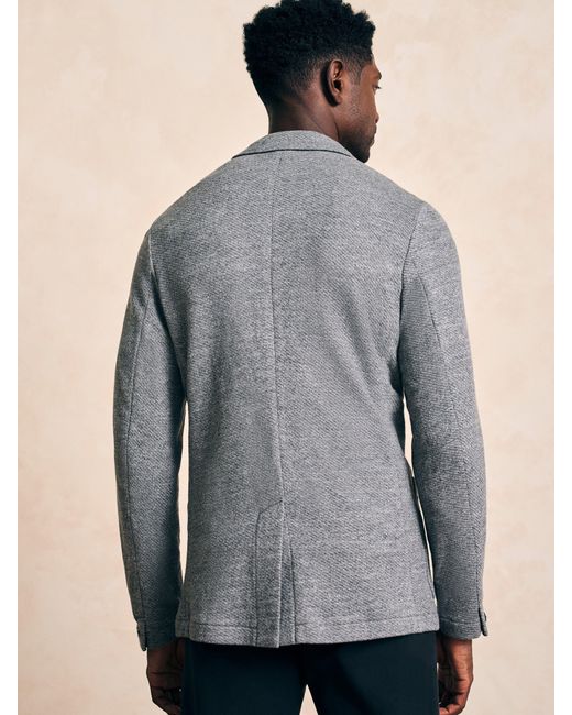 Faherty Brand Gray Inlet Knit Blazer for men