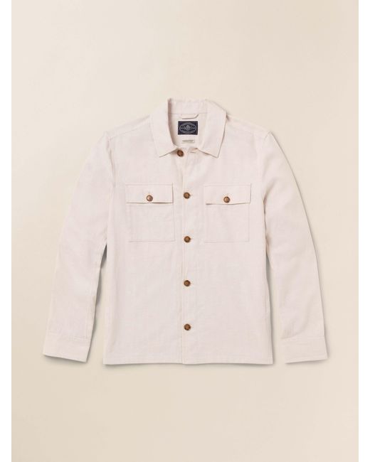Faherty Movement& Linen Shirt Jacket in Natural for Men | Lyst