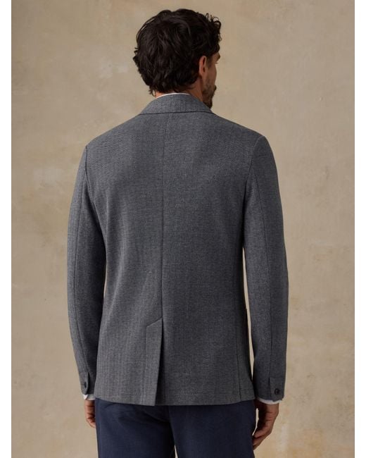 Faherty Brand Blue Inlet Knit Tweed Blazer for men
