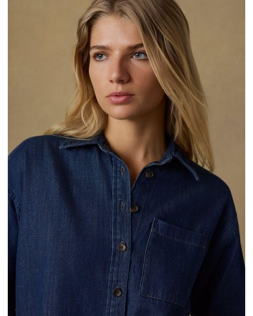 Faherty Brand Blue Sunfair Denim Shirt
