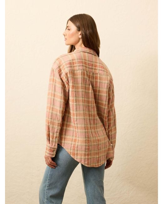 Faherty Brand Natural Dune Cotton Gauze Relaxed Shirt