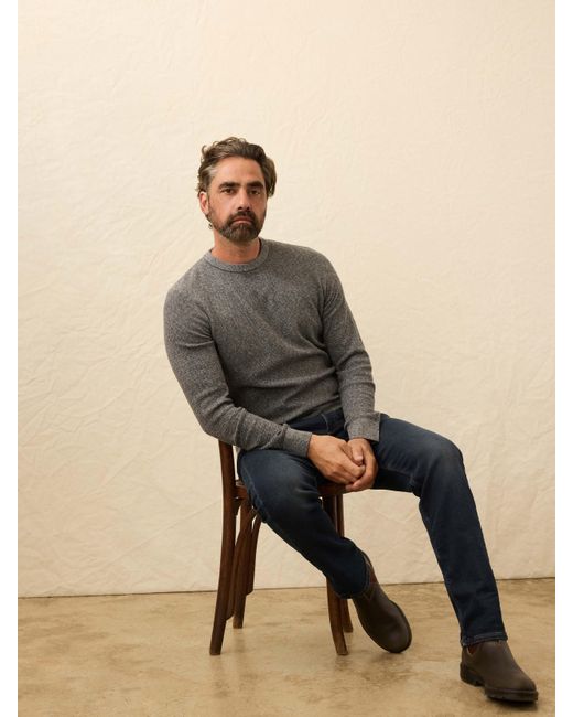 Faherty Brand Natural Jackson Crew Sweater for men