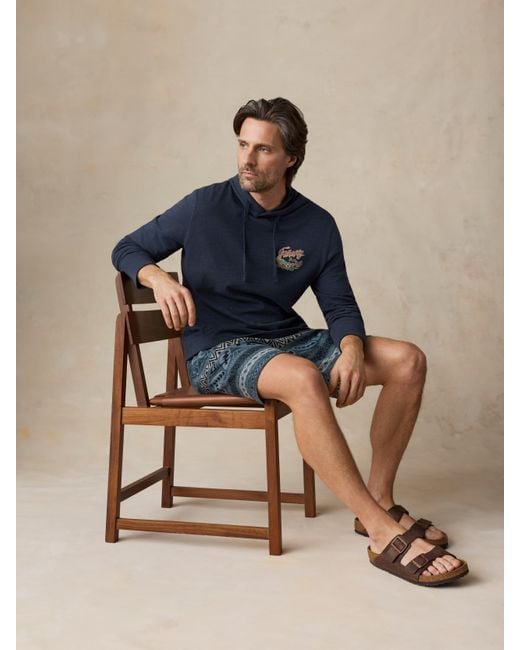 Faherty Brand Blue Baja Knit Short for men