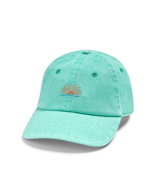 Faherty Brand Green Sunwashed Baseball Hat
