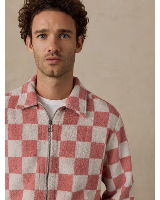 Faherty Brand Blue Cabana Apres Jacket for men