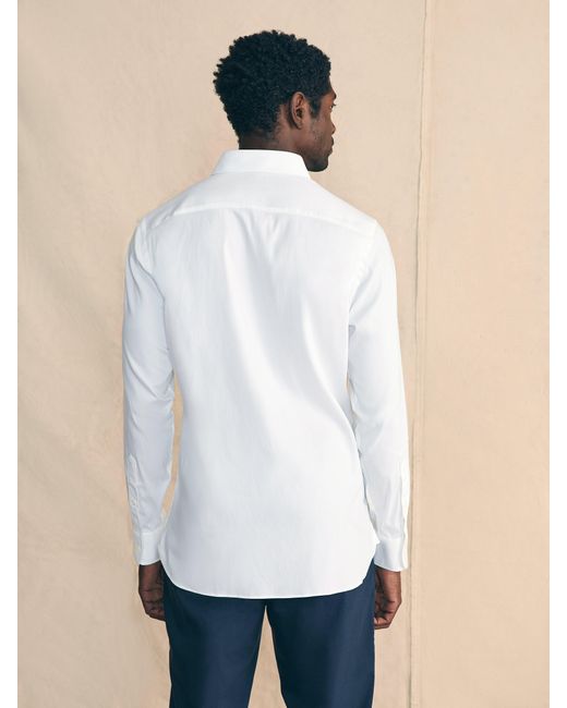 Faherty Brand White Movementtm Dress Shirt for men