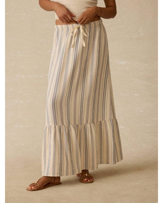 Faherty Brand Natural Dune Cotton Gauze Rees Skirt