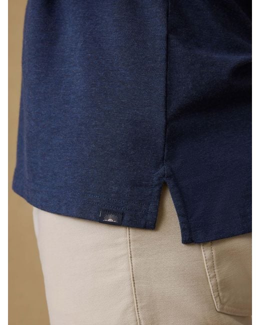 Faherty Brand Blue Movementtm Short-sleeve Polo Shirt for men