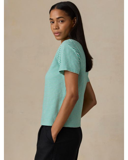 Faherty Brand Green Sunwashed Regenerative T-Shirt