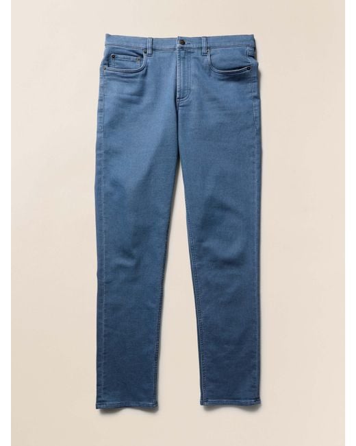 Faherty Brand Blue Stretch Terry 5-Pocket Pants for men