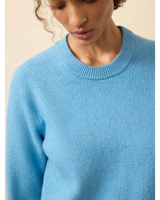 Faherty Brand Blue Jackson Crewneck Sweater