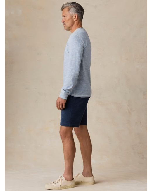 Faherty Brand Blue Cabana Towel Terry Sweatshort for men