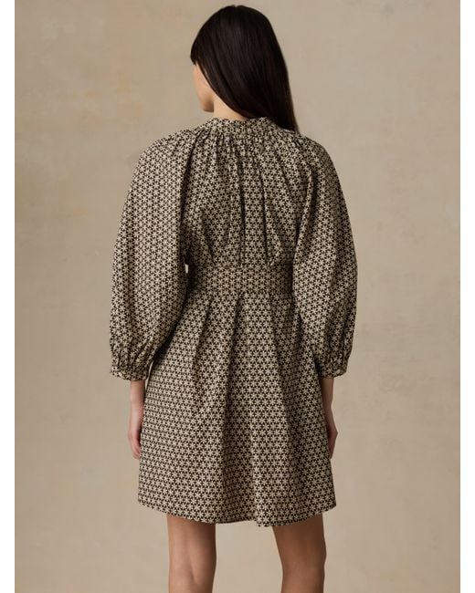 Faherty Brand Brown Coastal Poplin Kaia Mini Dress