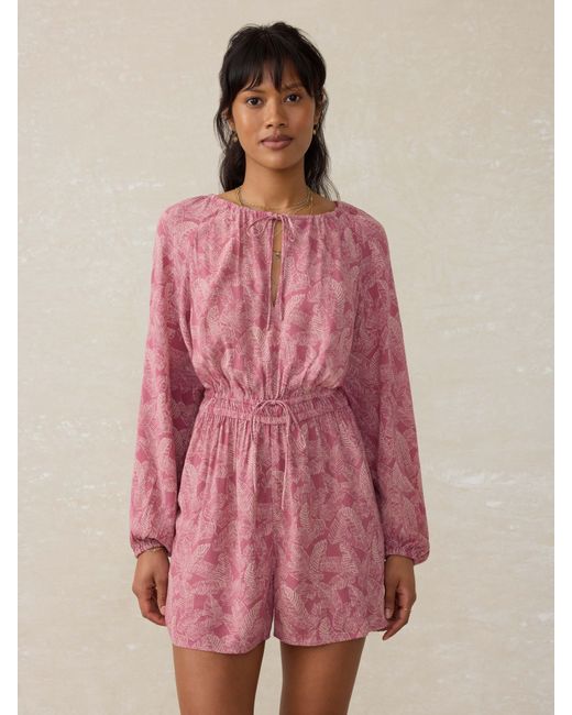 Faherty Brand Pink Kai Romper