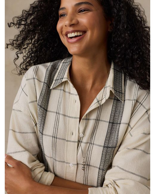 Faherty Brand Brown Textured Cotton Relaxed Shirt