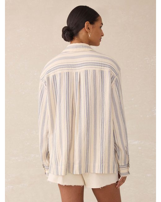 Faherty Brand Natural Dune Cotton Gauze Sail Away Top