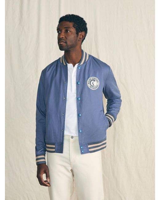 Faherty Brand Blue Reversible Surf Shop Jacket for men