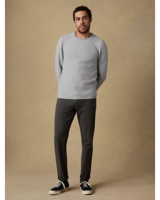 Faherty Brand Gray Sunwashed Dockside Sweater for men